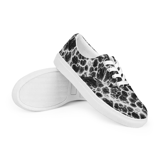 Black Ice Rift on a Men's Lace-Up Canvas Shoes