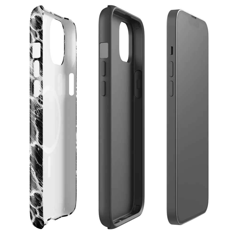 Black Ice Rift on MagSafe Tough Case for iPhone® — Front