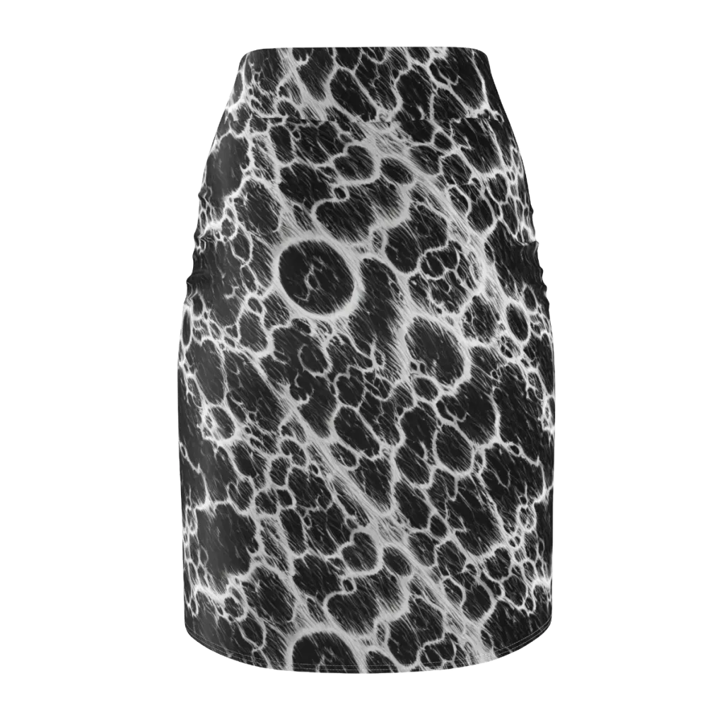 Black Ice Rift on Pencil Skirt — Back