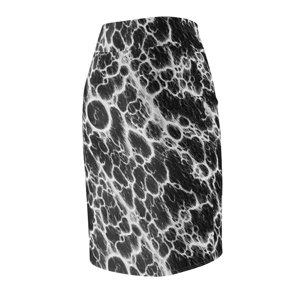 Black Ice Rift on Pencil Skirt — Back Side