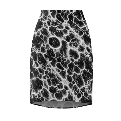 Black Ice Rift on a Pencil Skirt