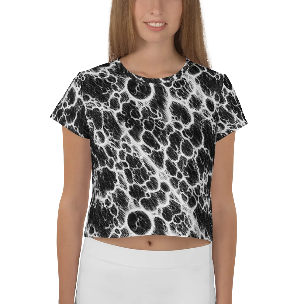Black Ice Rift on Crop Tee — Front
