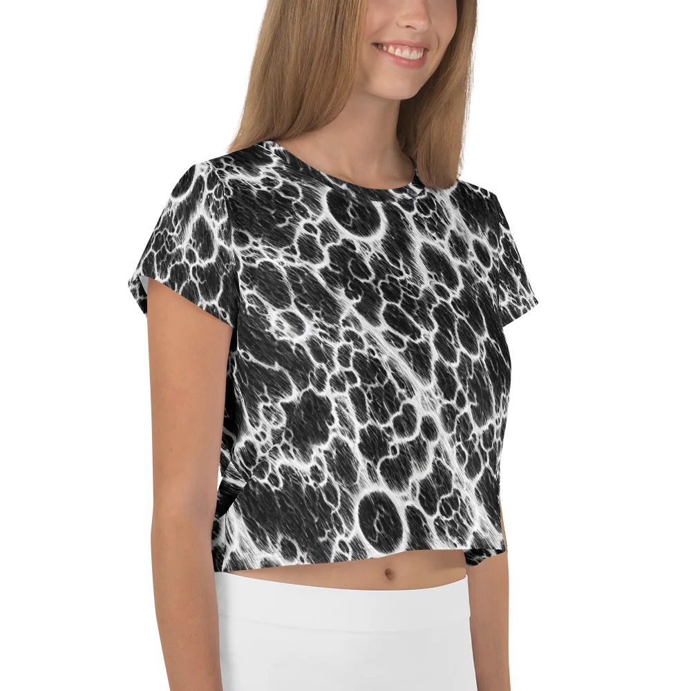 Black Ice Rift on Crop Tee — Right
