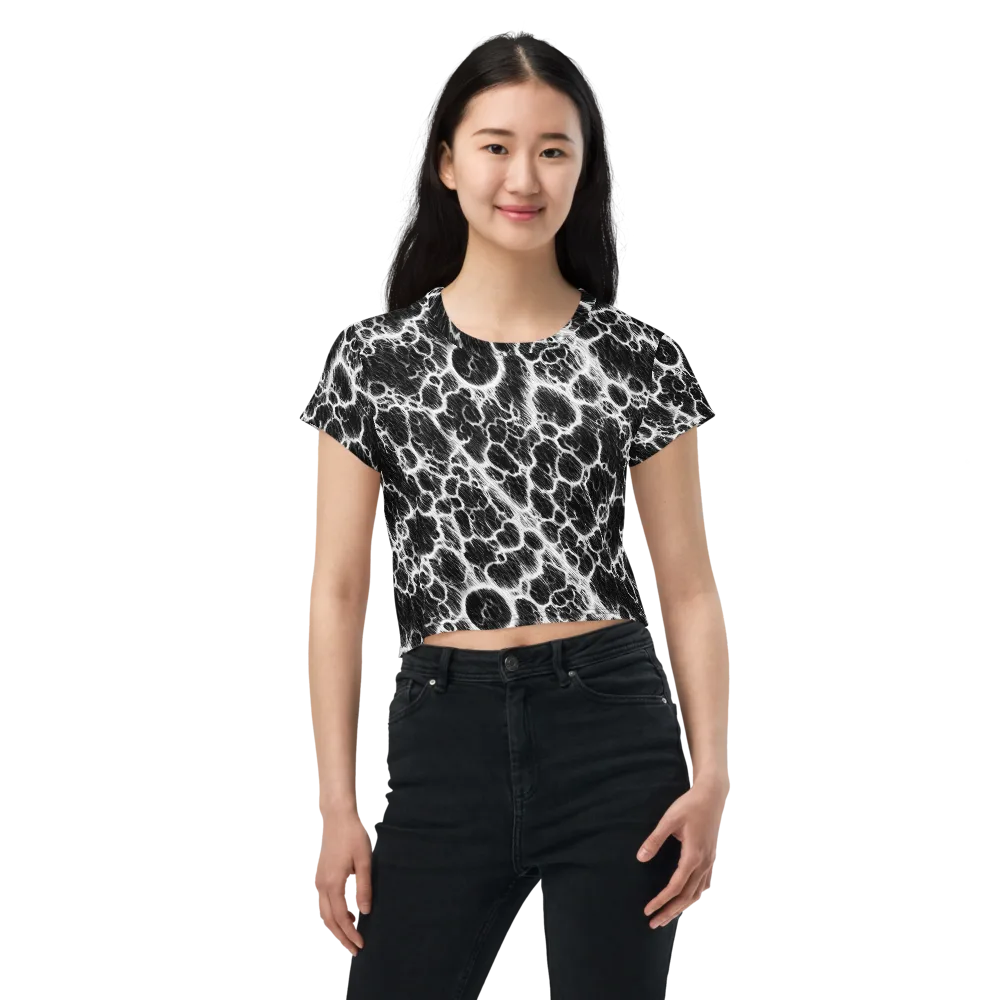 Black Ice Rift on Crop Tee — Front