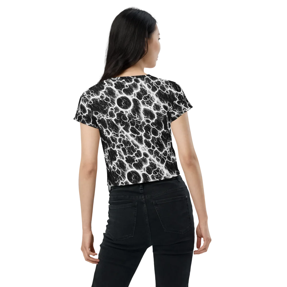 Black Ice Rift on Crop Tee — Back
