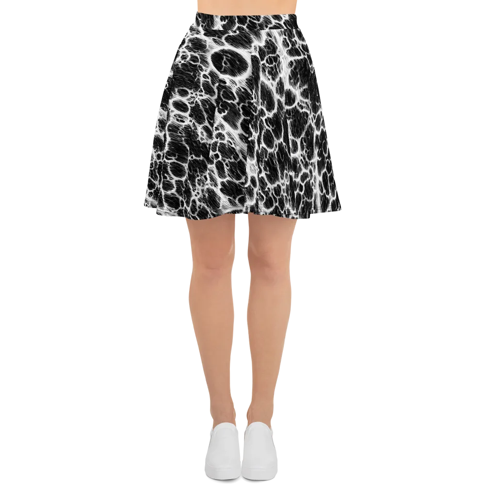 Black Ice Rift on Skater Skirt — Front
