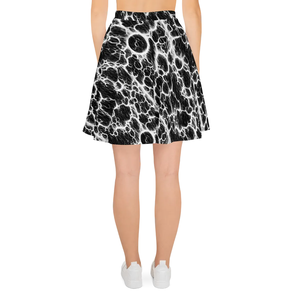 Black Ice Rift on Skater Skirt — Back