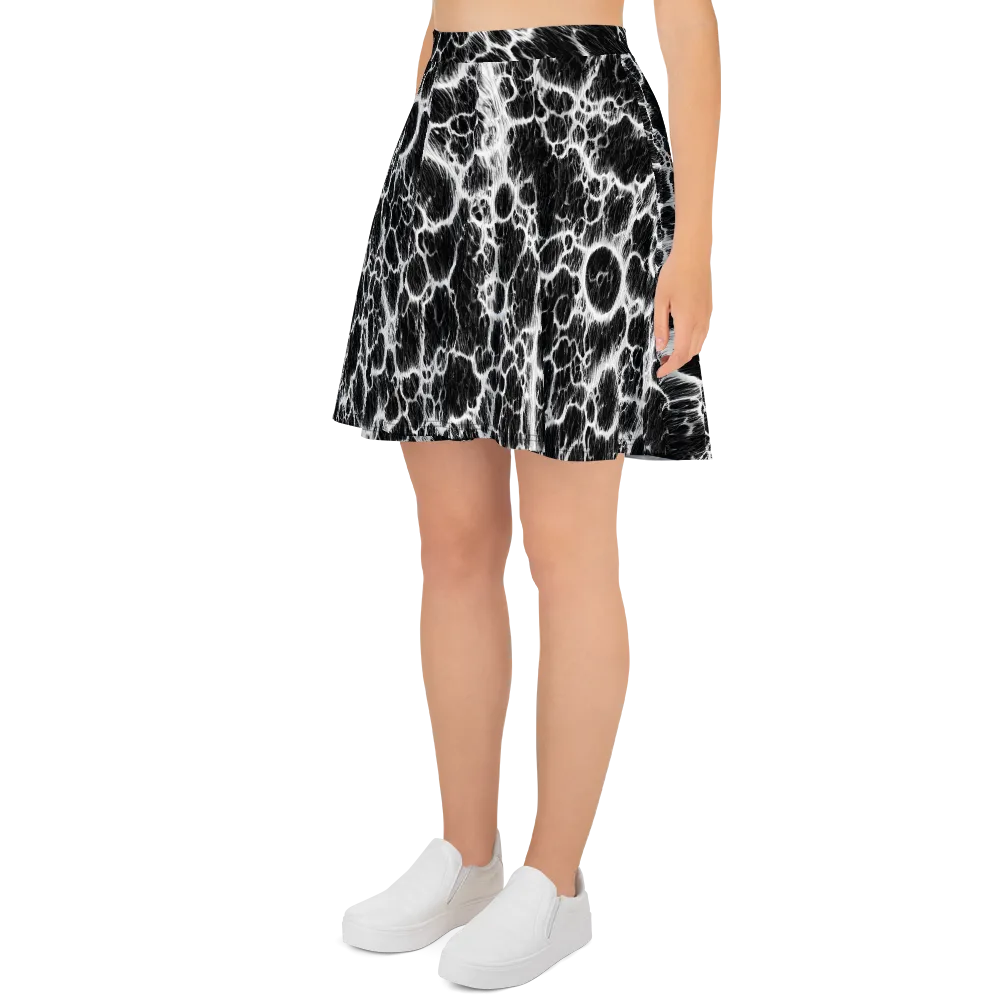 Black Ice Rift on Skater Skirt — Left