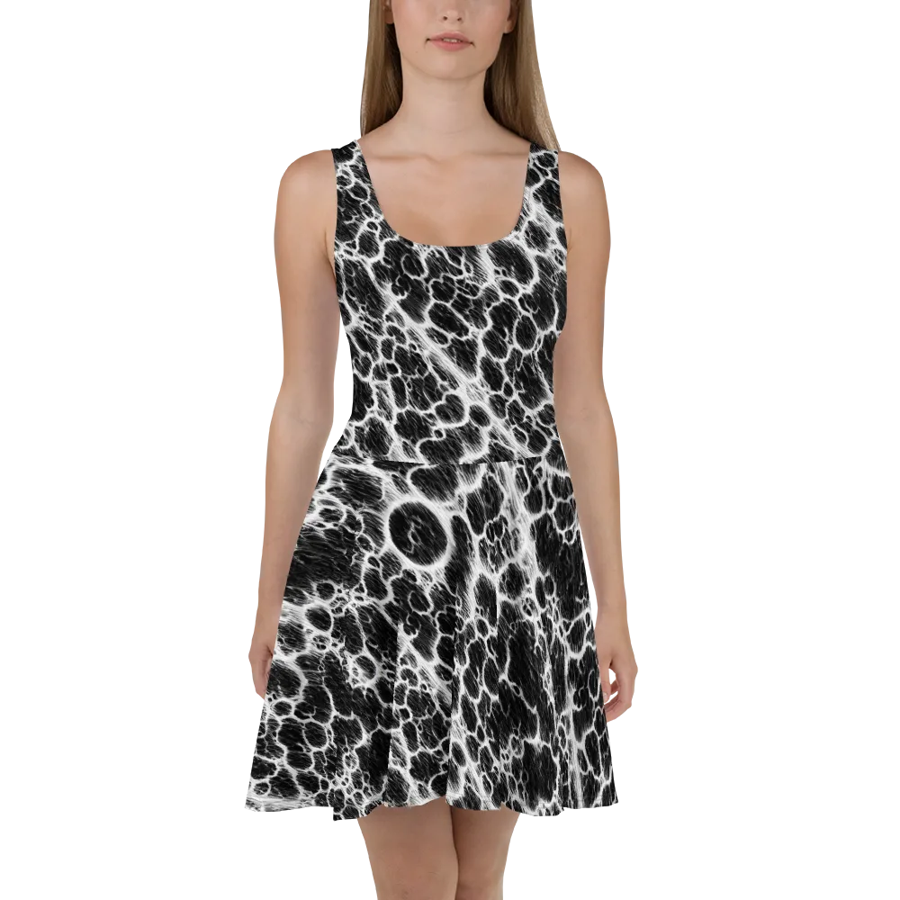 Black Ice Rift on Skater Dress — Front