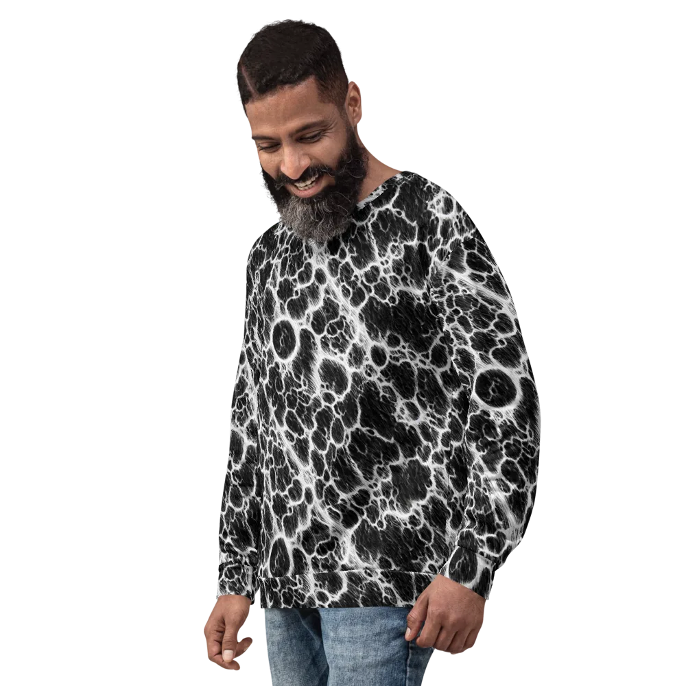 Black Ice Rift on Sweatshirt — Left Front