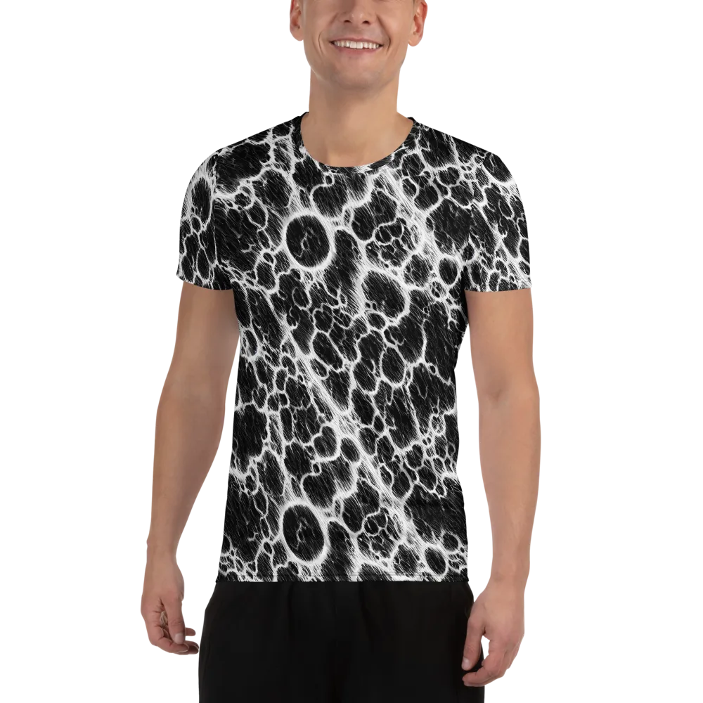 Black Ice Rift on Men's Athletic T-Shirt — Front