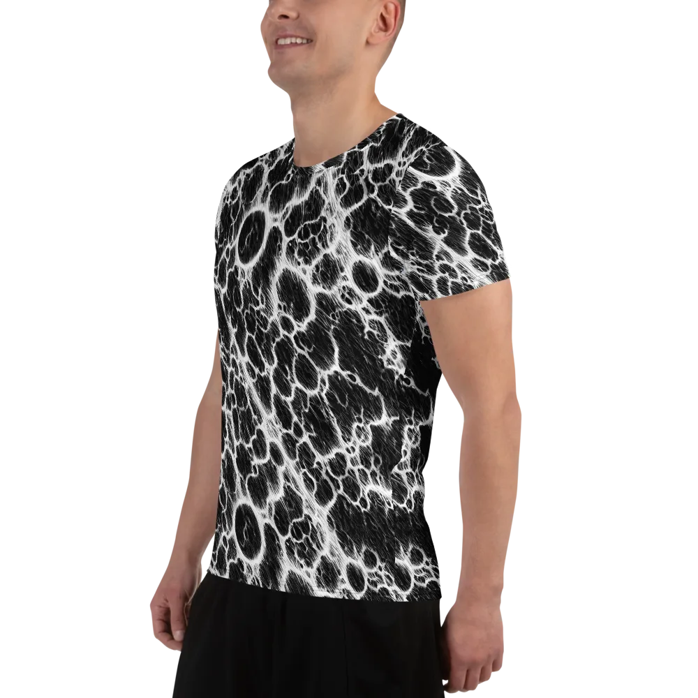 Black Ice Rift on Men's Athletic T-Shirt — Left