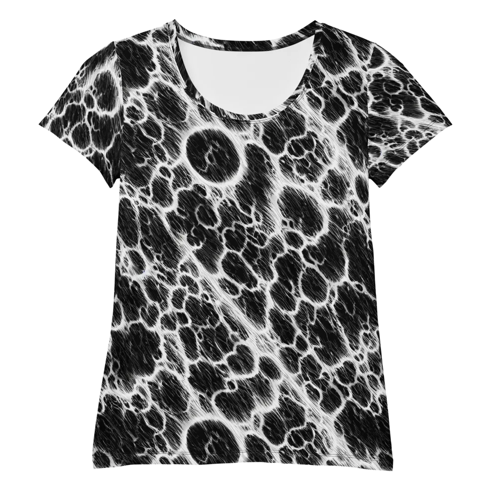 Black Ice Rift on Women's Athletic T-Shirt — Front