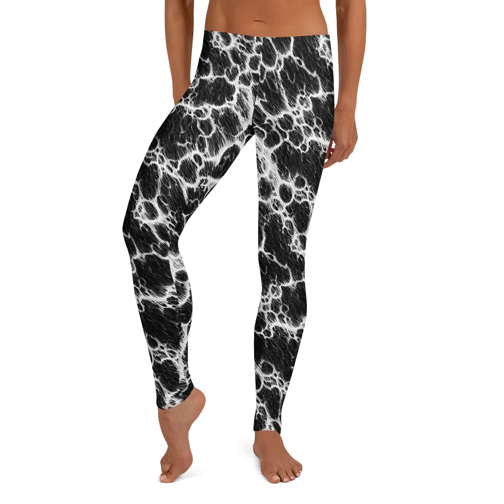 Black Ice Rift on Leggings — Front