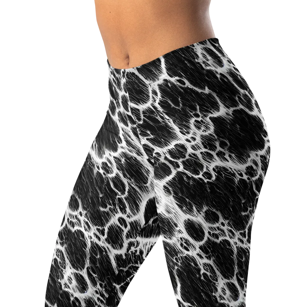 Black Ice Rift on Leggings — Left Front