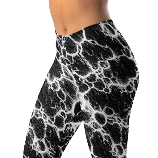 Black Ice Rift on a Leggings