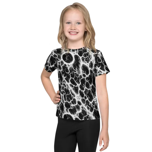 Black Ice Rift on a Kids Crew Neck T-Shirt