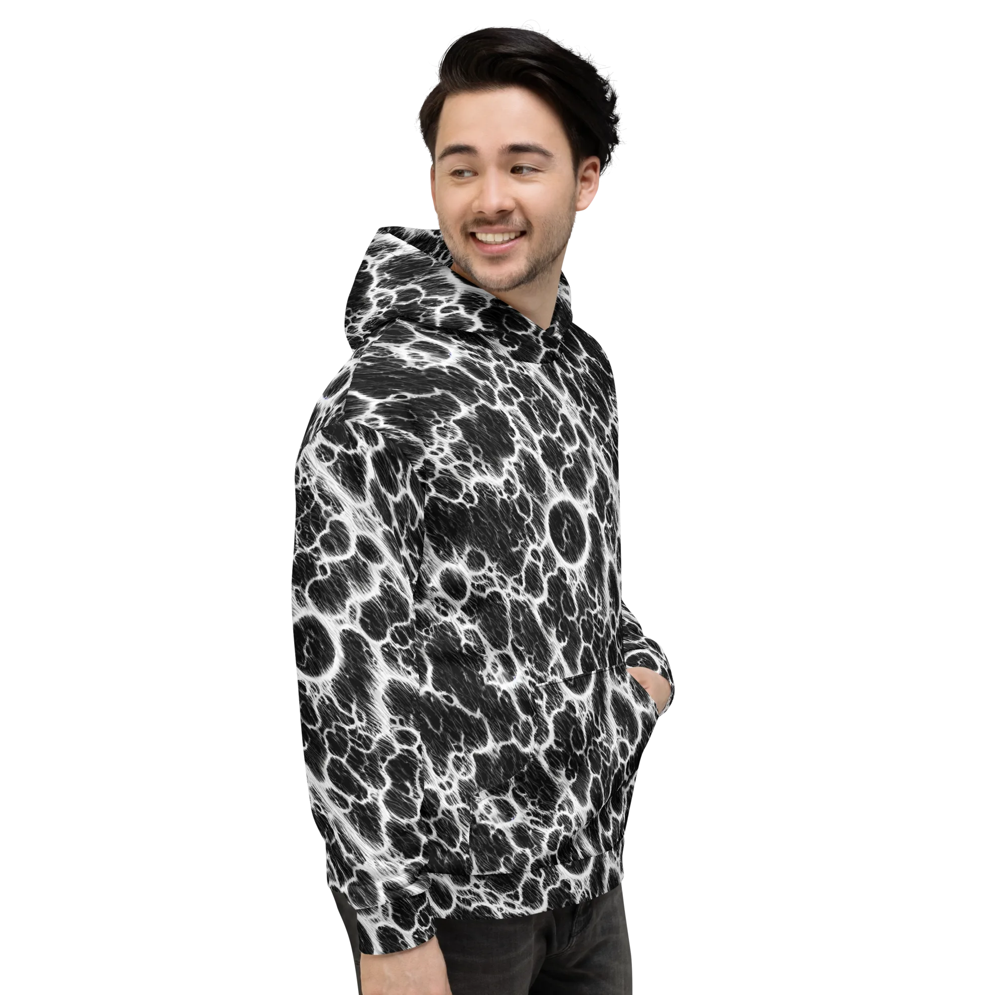 Black Ice Rift on Hoodie — Right