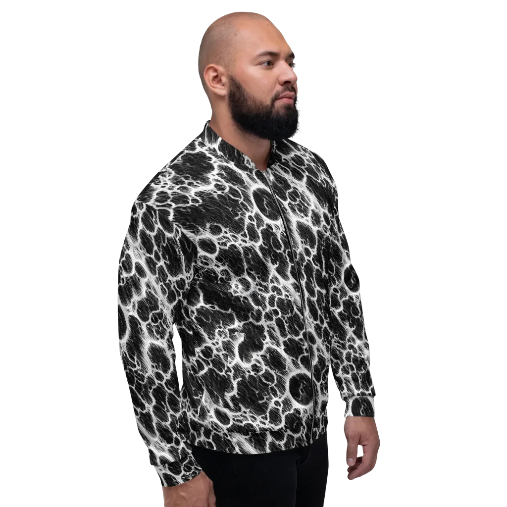 Black Ice Rift on Bomber Jacket — Right