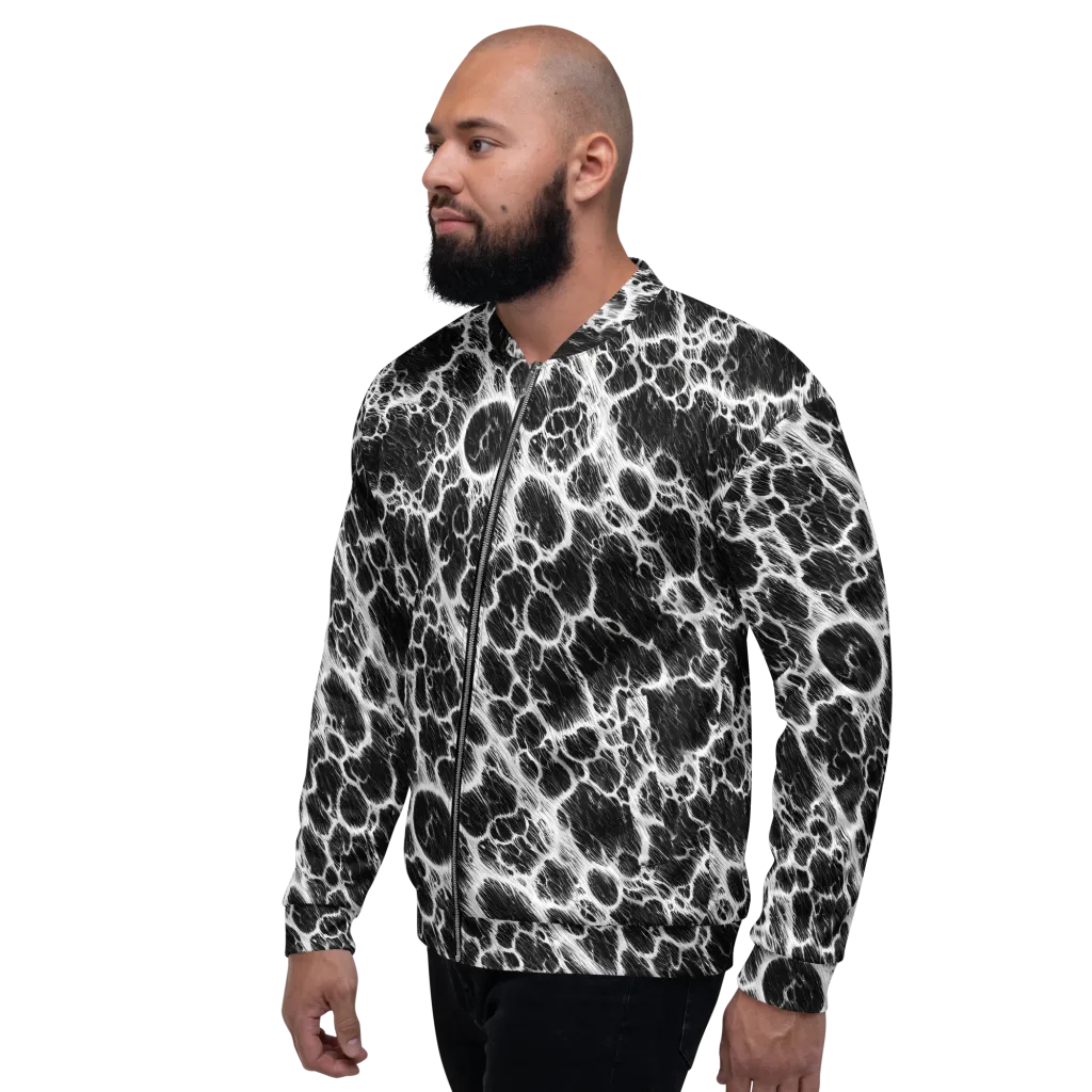 Black Ice Rift on Bomber Jacket — Left
