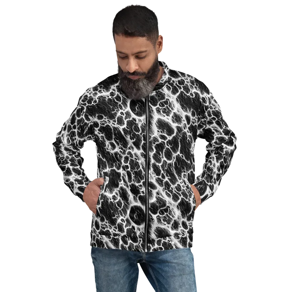 Black Ice Rift on Bomber Jacket — Front