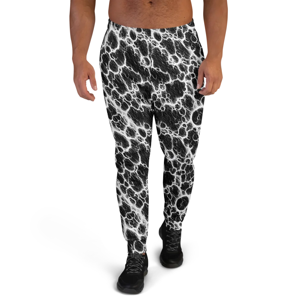 Black Ice Rift on Men's Joggers — Front