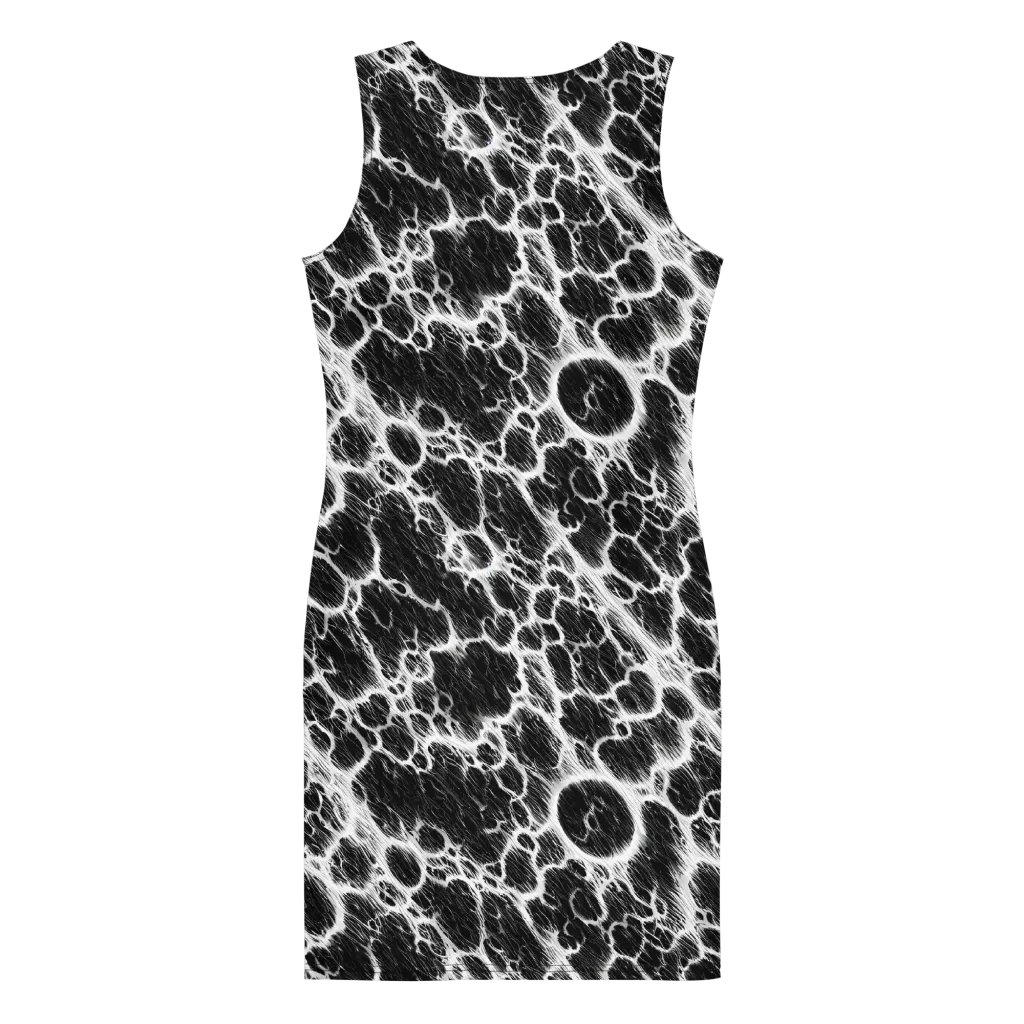 Black Ice Rift on Bodycon Dress — Back