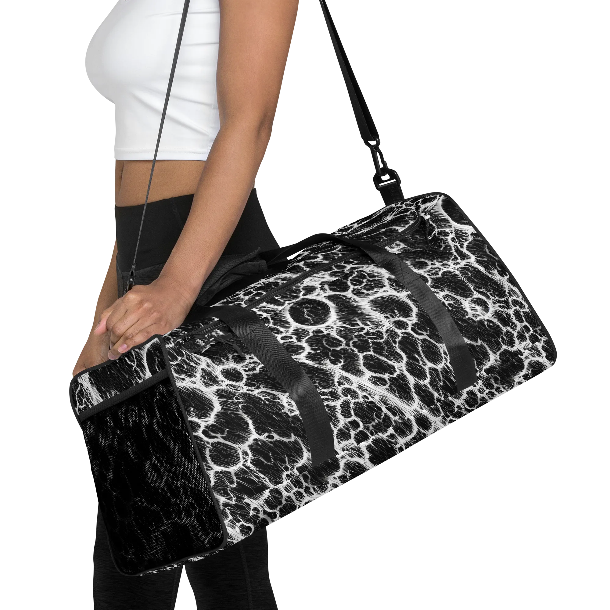Black Ice Rift on Duffle Bag — Front