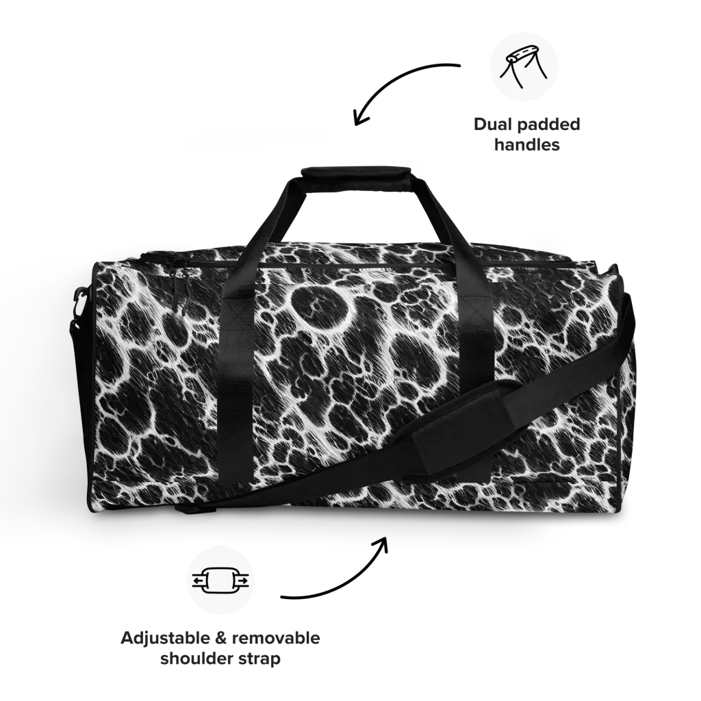 Black Ice Rift on Duffle Bag — Front