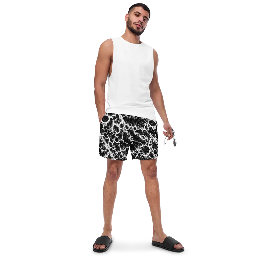Black Ice Rift on Swim Trunks — Front