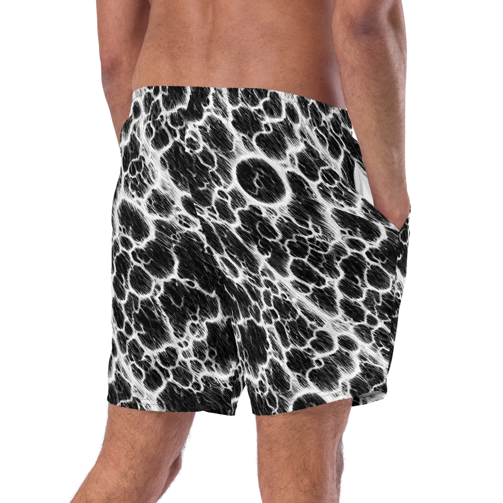 Black Ice Rift on Swim Trunks — Right Back