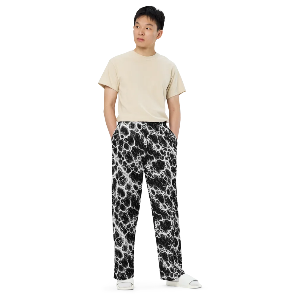 Black Ice Rift on Wide-Leg Pants — Front