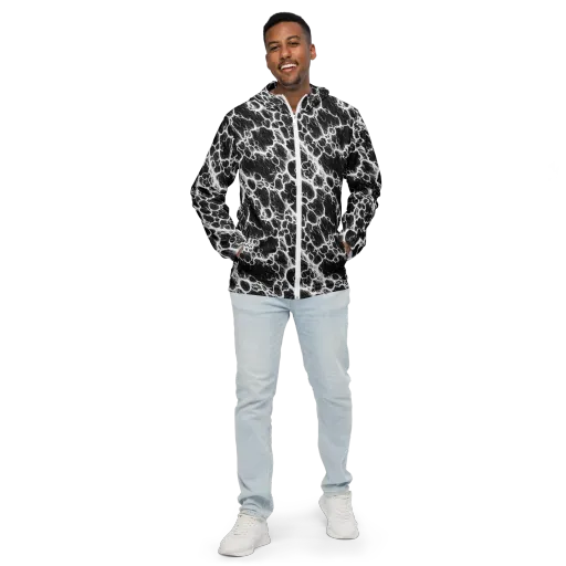 Black Ice Rift on a Men's Windbreaker
