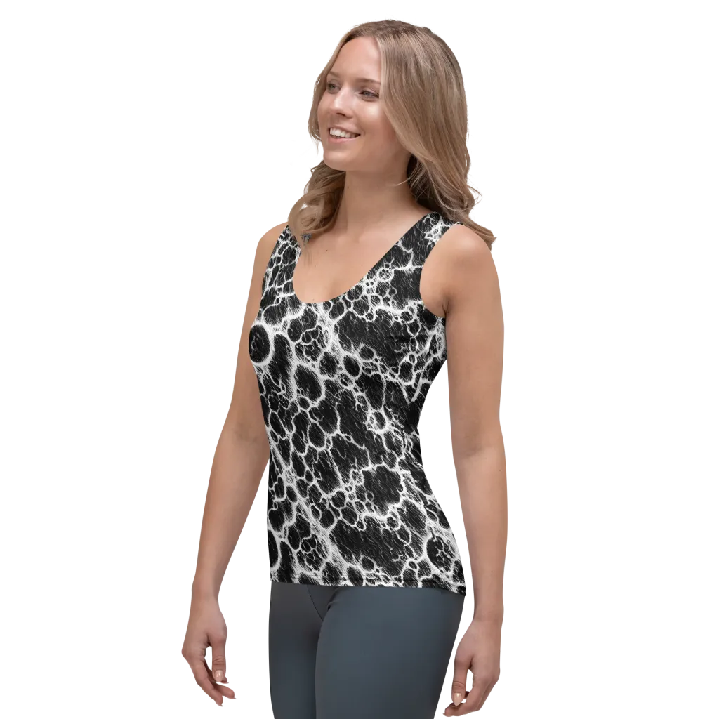 Black Ice Rift on Women's Tank Top — Left Front
