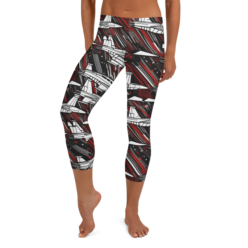 Crimson Airspace on Capri Leggings — Front