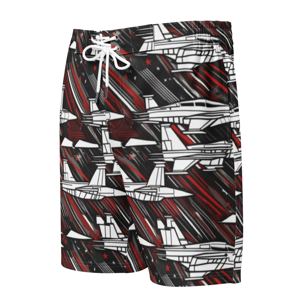 Crimson Airspace on Men's Board Shorts — Front
