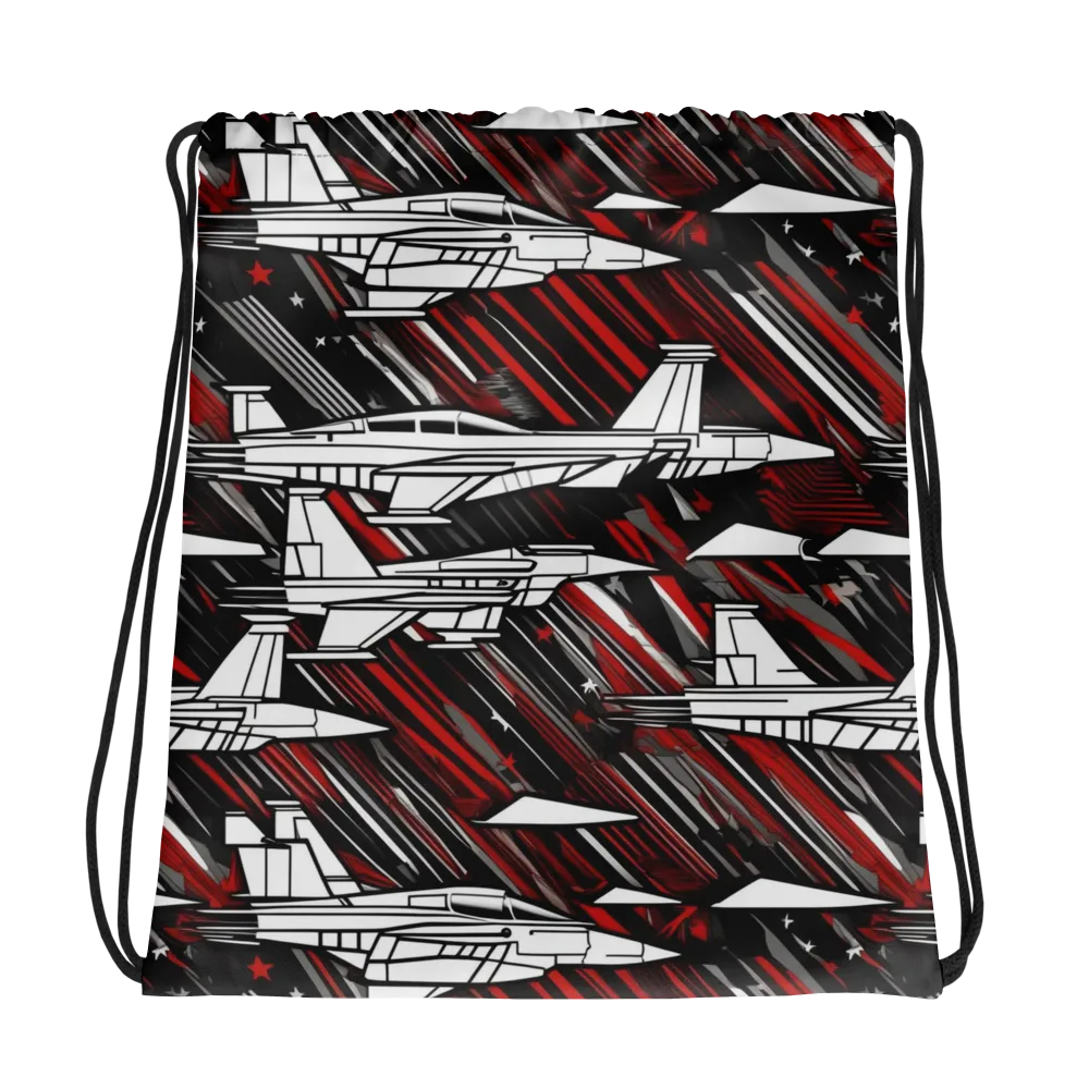 Crimson Airspace on Drawstring Bag — Photo