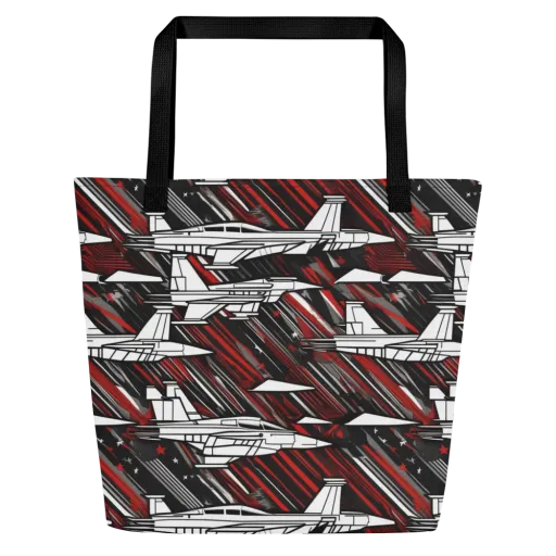 Crimson Airspace on a Large Tote Bag W/ Pocket
