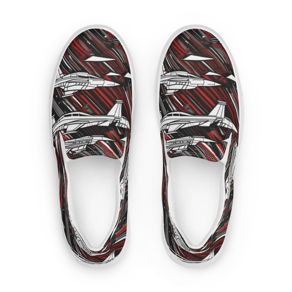 Crimson Airspace on Women's Slip-On Canvas Shoes — Front