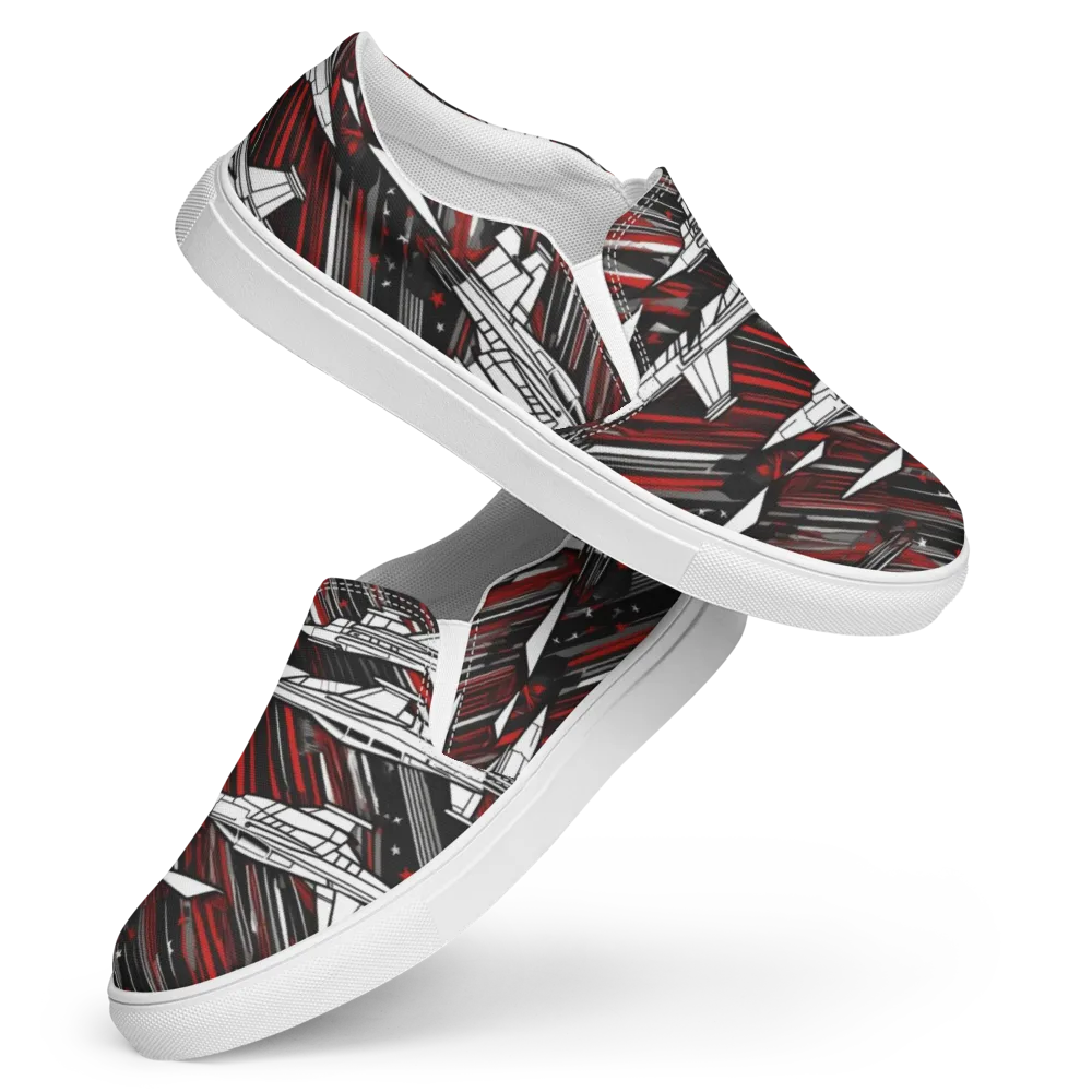 Crimson Airspace on Women's Slip-On Canvas Shoes — Front
