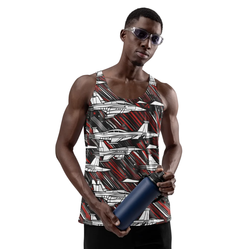 Crimson Airspace on Men's Tank Top — Front