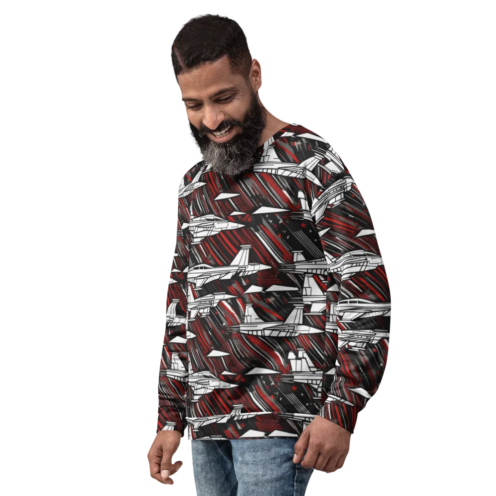Crimson Airspace on Sweatshirt — Left Front