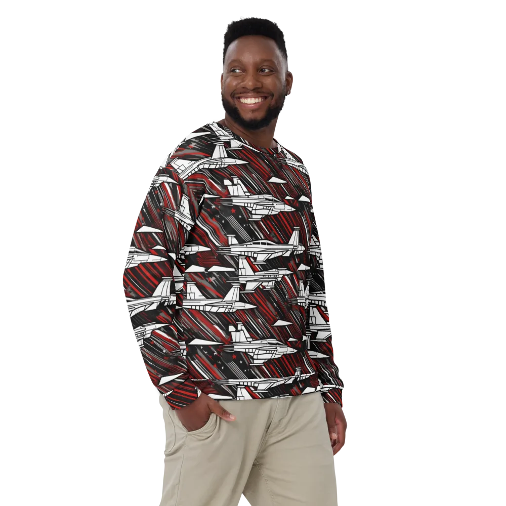 Crimson Airspace on Sweatshirt — Front