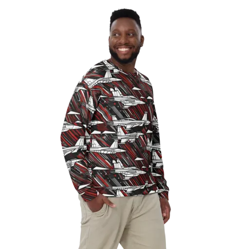 Crimson Airspace on a Sweatshirt