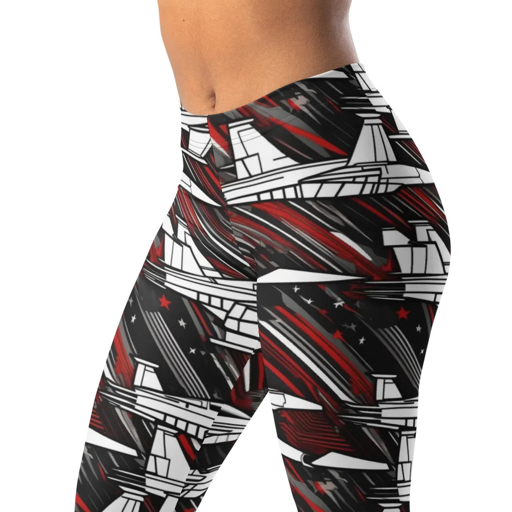 Crimson Airspace on Leggings — Left Front