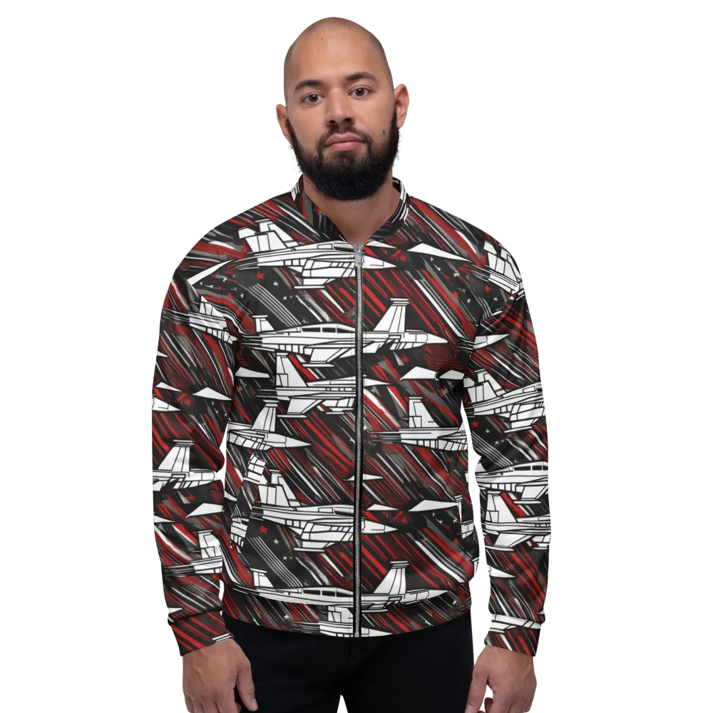 Crimson Airspace on Bomber Jacket — Front