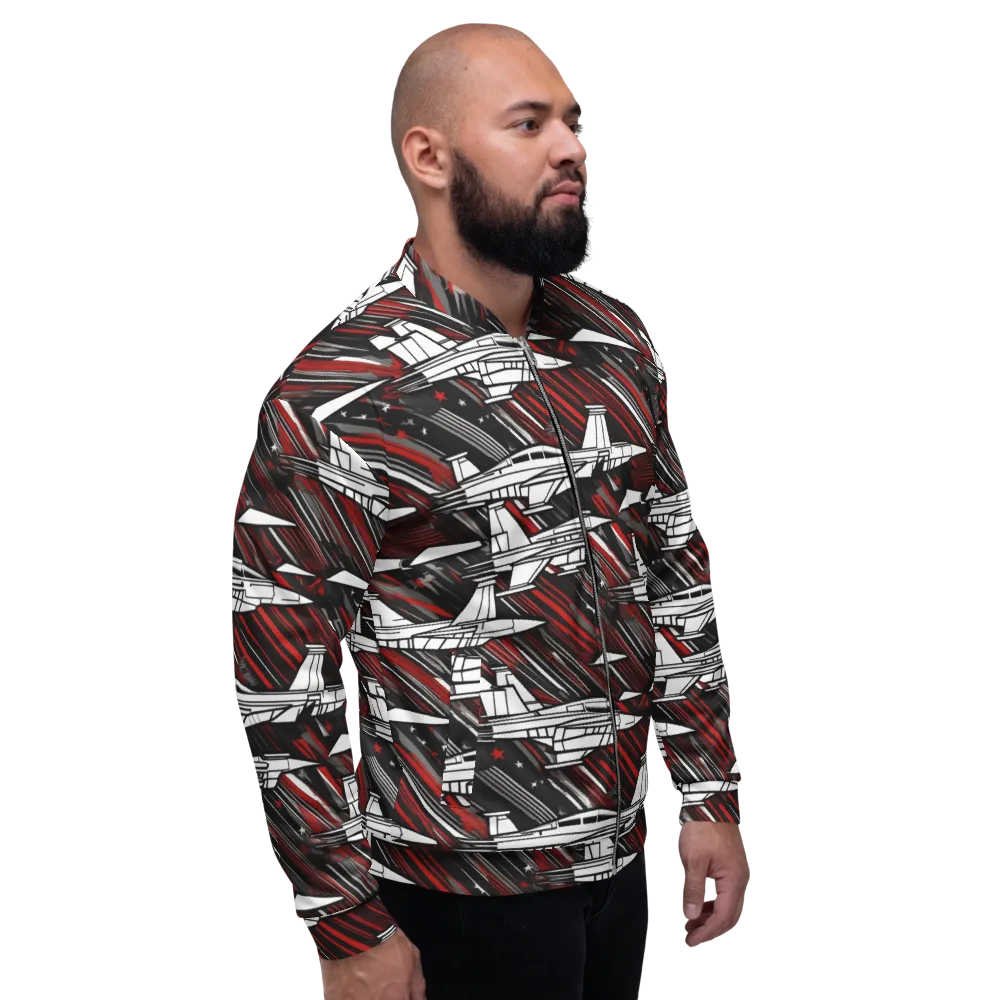 Crimson Airspace on Bomber Jacket — Right