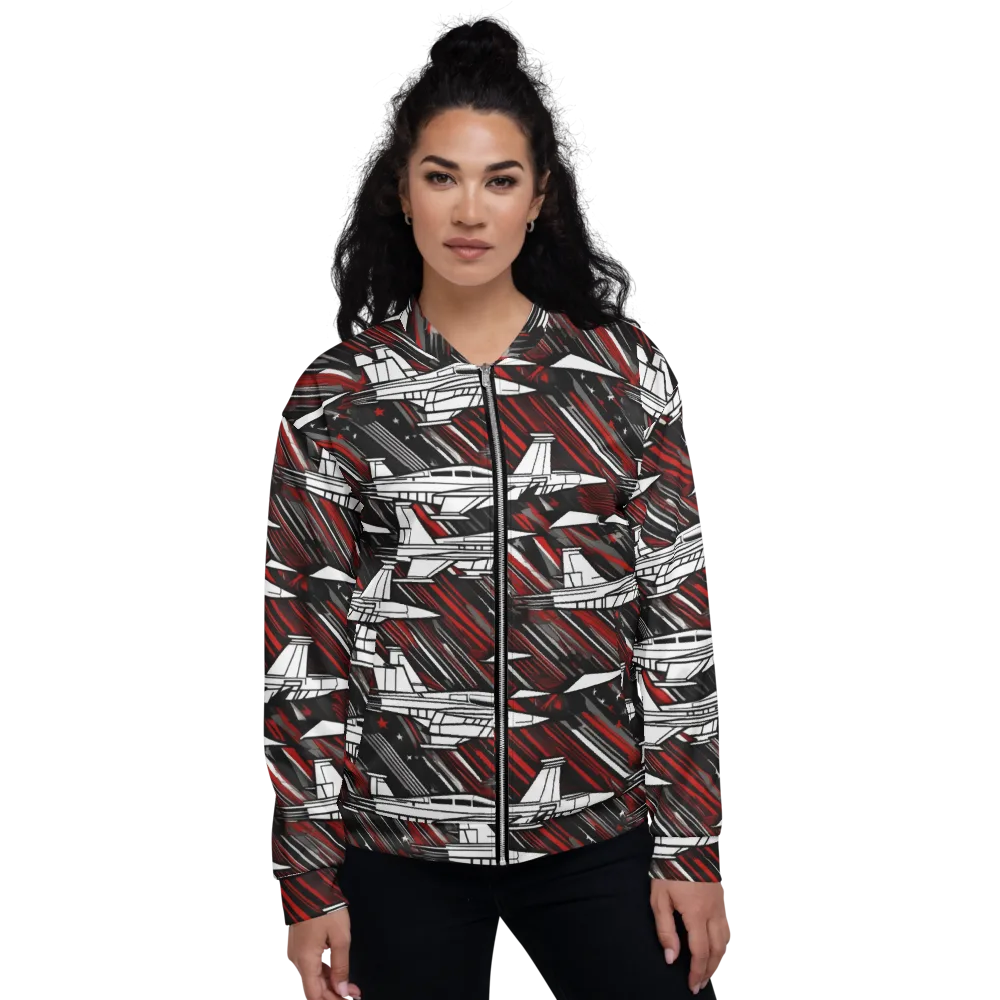 Crimson Airspace on Bomber Jacket — Front