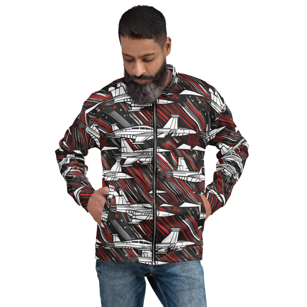 Crimson Airspace on Bomber Jacket — Front