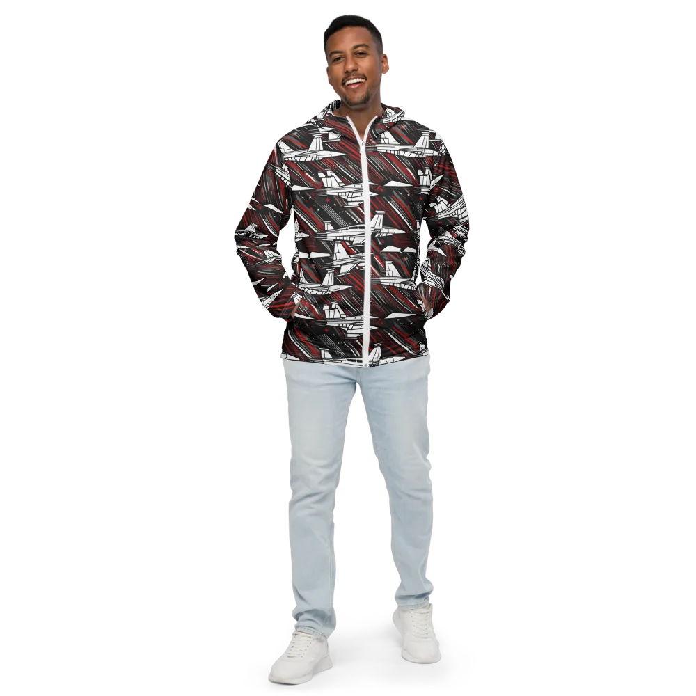 Crimson Airspace on Men's Windbreaker — Front